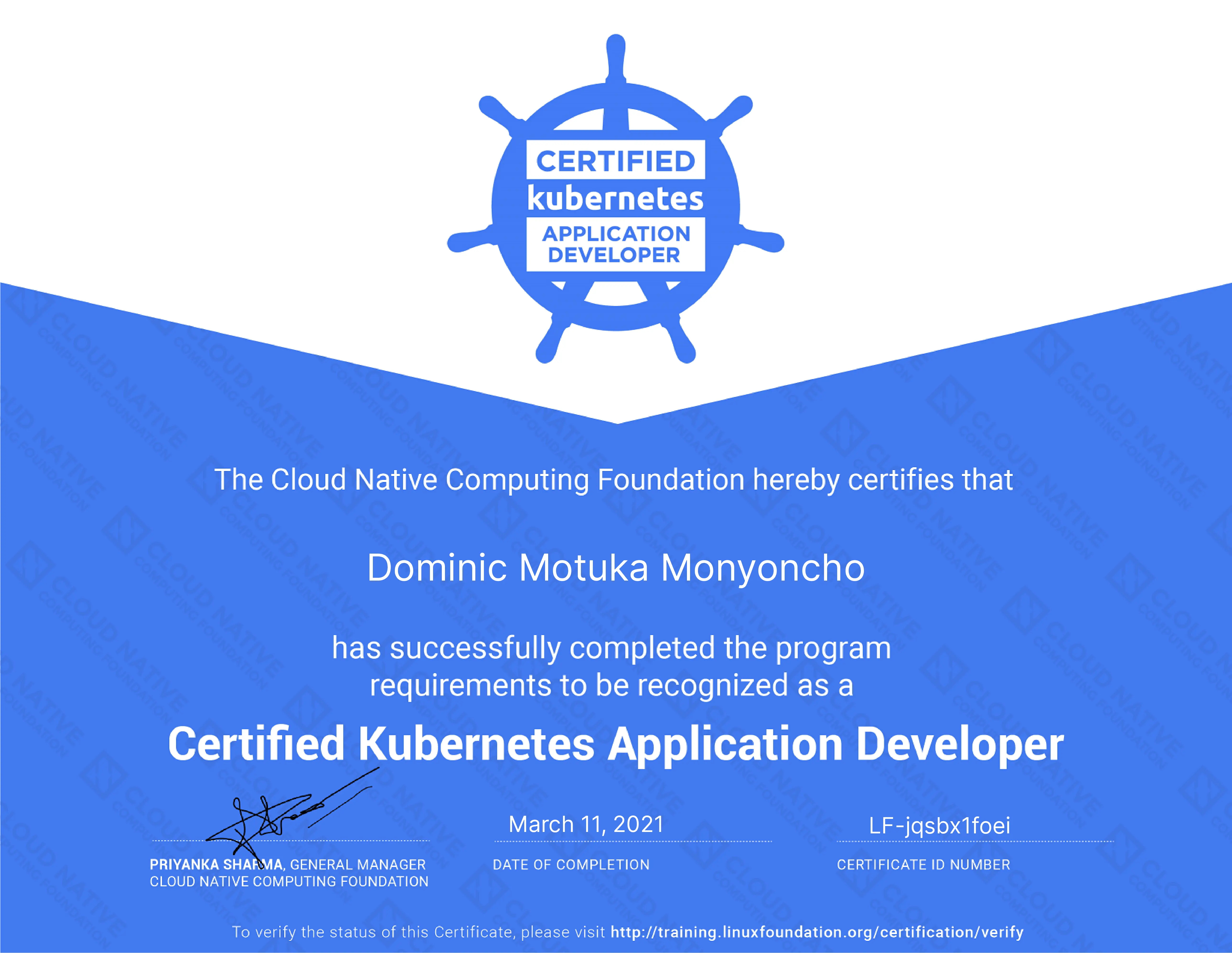 Certified Kubernetes Application Developer (CKAD)